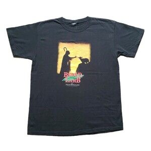 Vintage Y2K Sight & Sound Behold The Lamb Sz M-L Mens Black Jesus T-Shirt